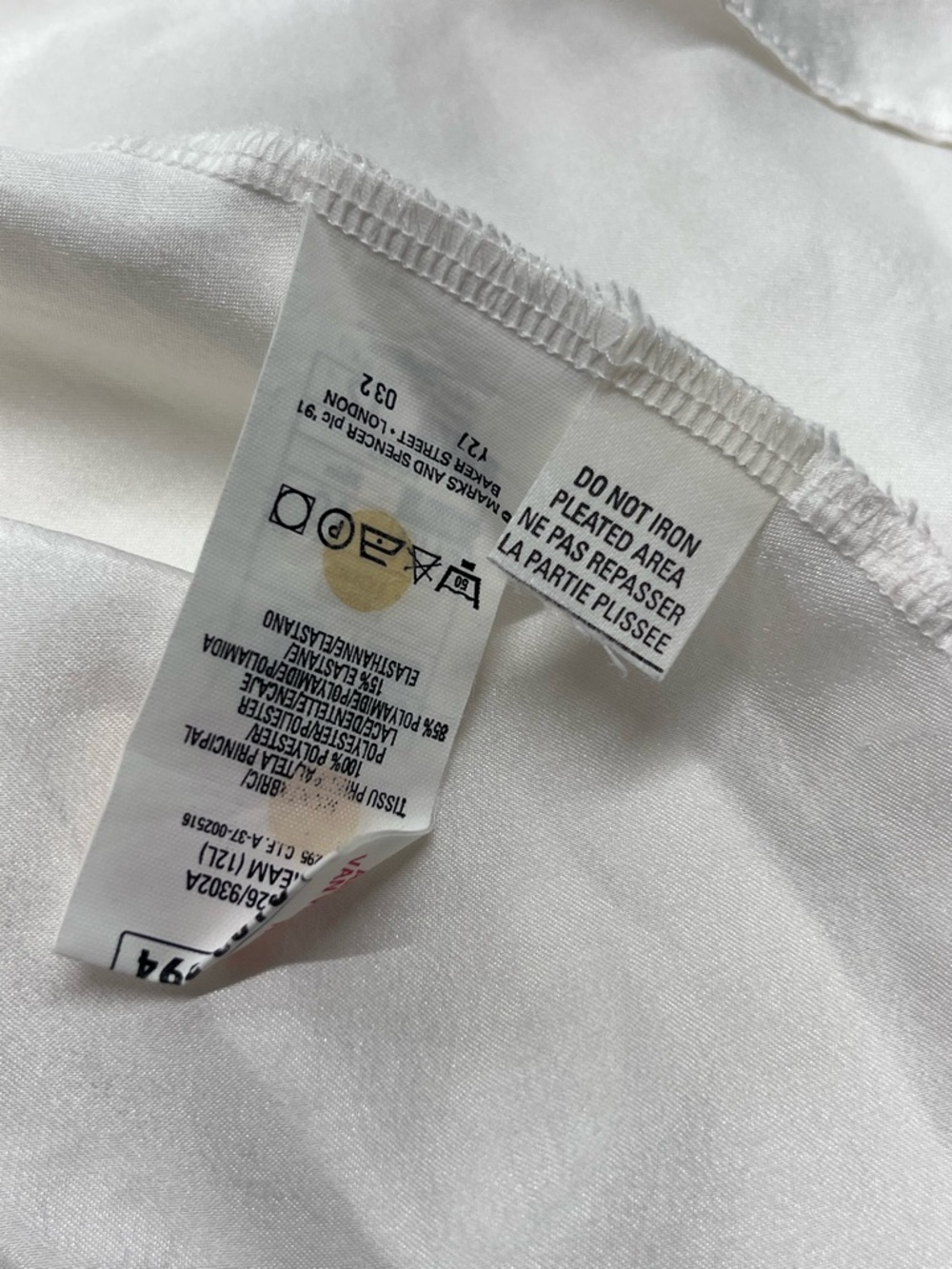 Vintage Ivory Lace-Trim Satin Chemise Slip Nightgown Lingerie Sz 12UK 8US - Picture 8 of 10